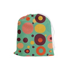 Geometric Design 11 Drawstring Pouch (large) by myclothy