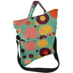 Geometric Design 11 Fold Over Handle Tote Bag by myclothy