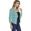 Geometric Design 13 Women s Casual 3/4 Sleeve Spring Jacket View3