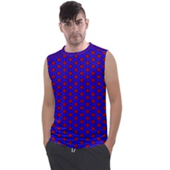 Blue Pattern Red Texture Men s Regular Tank Top by Mariart