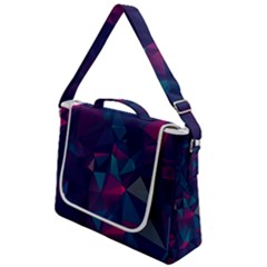 Turquoise Abstract Black Galaxy Pattern Turquoise Box Up Messenger Bag