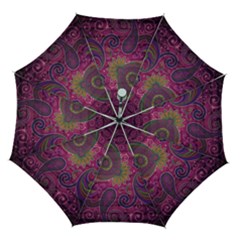 Abstract Purple Pattern Automatic Folding Umbrella With Case (medium) by Bedest