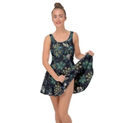 Pattern Flowers Plants Leaves Inside Out Casual Dress by Posterlux