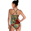 Pattern Shape Colorful Flower Leaves Tankini Set View2