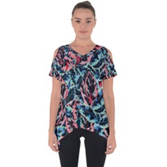 Leaves Pattern Patterns Colorful Cut Out Side Drop T-shirt by Posterlux
