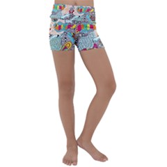 Supersonicangeldream Kids  Lightweight Velour Yoga Shorts by chellerayartisans