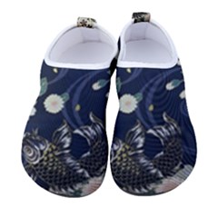 Japanese Wave Koi Illustration Pattern Kids  Sock-style Water Shoes by Ndabl3x