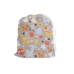 Pet Animal 02 Drawstring Pouch (large) by myclothy