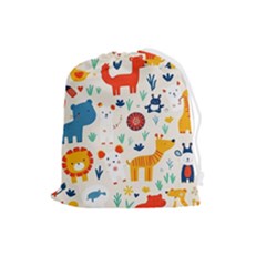 Pet Animal 03 Drawstring Pouch (large) by myclothy