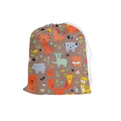 Pet Animal 05 Drawstring Pouch (large) by myclothy