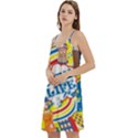 Colorful City Life Horizontal Seamless Pattern Urban City Mini Camis Dress With Pockets View2