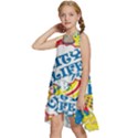 Colorful City Life Horizontal Seamless Pattern Urban City Kids  Frill Swing Dress View2