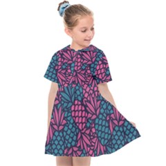 Summer Pineapples Kids  Sailor Dress by Paksenen