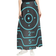 Retro Mobile Device Output Device Maxi Chiffon Skirt by Bedest