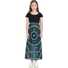 Retro Mobile Device Output Device Kids  Flared Maxi Skirt by Bedest