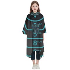 Retro Mobile Device Output Device Kids  Hooded Rain Ponchos by Bedest