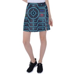 Retro Mobile Device Output Device Tennis Skirt by Bedest