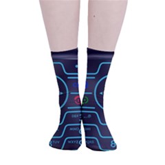 Retro Mobile Device Output Device Smooth Crew Length Tube Socks by Bedest