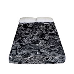 Be True Be Yourself Typographic Print Pattern Fitted Sheet (full/ Double Size) by dflcprintsclothing