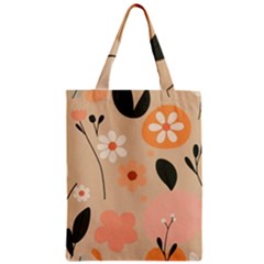 Minimalist Pattern With Simple Lines,flower And Shapes, Creating A Clean And Modern Zipper Classic Tote Bag by myclothy