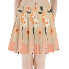 Minimalist Pattern With Simple Lines,flower And Shapes, Creating A Clean And Modern Pleated Mini Skirt by myclothy