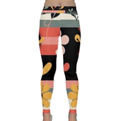  Minimalist Pattern With Simple Lines,flower And Shapes, Creating A Clean And Modern Classic Yoga Leggings by myclothy