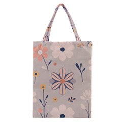  Minimalist Pattern With Simple Lines,flower And Shapes, Creating A Clean And Modern Classic Tote Bag by myclothy