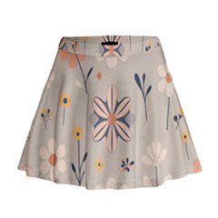  Minimalist Pattern With Simple Lines,flower And Shapes, Creating A Clean And Modern Mini Flare Skirt by myclothy