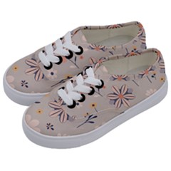  Minimalist Pattern With Simple Lines,flower And Shapes, Creating A Clean And Modern Kids  Classic Low Top Sneakers by myclothy