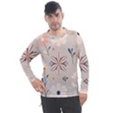  Minimalist Pattern With Simple Lines,flower And Shapes, Creating A Clean And Modern Men s Pique Long Sleeve T-Shirt View1