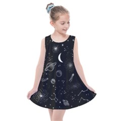 Cosmic Black Space Star Kids  Summer Dress by Ndabl3x