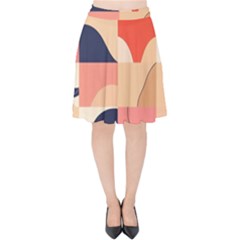 Minimalist Pattern With Simple Lines And Shapes, Creating A Clean And Modern Aesthe Velvet High Waist Skirt by myclothy