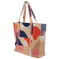 Minimalist Pattern With Simple Lines And Shapes, Creating A Clean And Modern Aesthe Zip Up Canvas Bag by myclothy