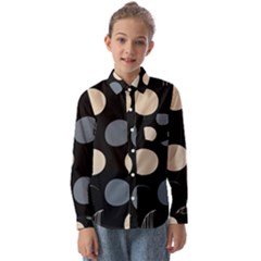 A Minimalist Pattern With Simple Lines And Shapes, Creating A Clean And Modern Aesthetic 03 Kids  Long Sleeve Shirt by myclothy