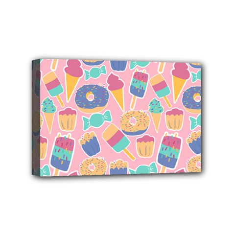 Ice Cream Donut Sweets Candie Mini Canvas 6  X 4  (stretched) by Apenda