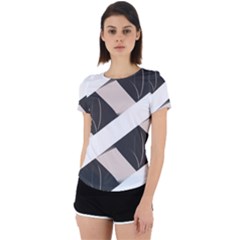 A Minimalist Pattern With Simple Lines And Shapes, Creating A Clean And Modern Aesthetic 07 Back Cut Out Sport T-shirt by myclothy