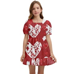 Valentine Kids  Short Sleeve Dolly Dress by pollyparadiseartshop