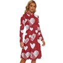 Valentine Long Sleeve Shirt Collar A-Line Dress View3