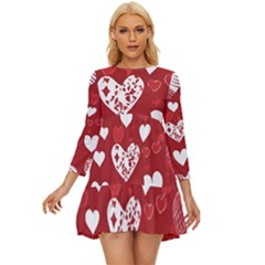 Valentine Long Sleeve Babydoll Dress by pollyparadiseartshop