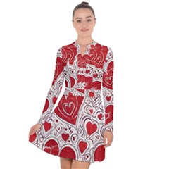 Be My Valentine Long Sleeve Panel Dress by pollyparadiseartshop