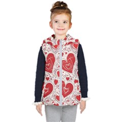 Be My Valentine Kids  Hooded Puffer Vest by pollyparadiseartshop