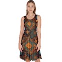 Tribal Chic Knee Length Skater Dress With Pockets View1