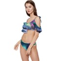 Northern Lights Aurora Night Nature Ruffle Edge Tie Up Bikini Set	 View2