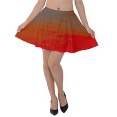 Crimson Skys Velvet Skater Skirt by RiverRootz