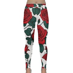 Roses Classic Yoga Leggings by pollyparadiseartshop