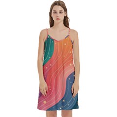 Art Abstract Pattern Mini Camis Dress With Pockets by Salmanaz77