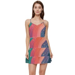 Art Abstract Pattern Short Frill Dress by Salmanaz77