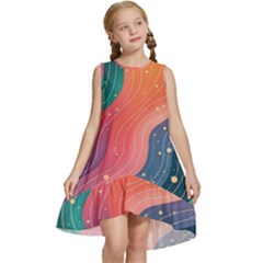 Art Abstract Pattern Kids  Frill Swing Dress by Salmanaz77