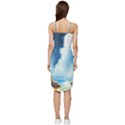 Delicate Watercolor Painting Surreal Oasis Scene With Intense Dramatic Lighting Wrap Frill Dress View4