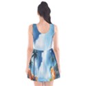 Delicate Watercolor Painting Surreal Oasis Scene With Intense Dramatic Lighting Scoop Neck Skater Dress View2